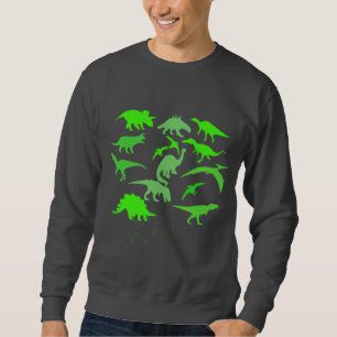 Moletom T-Rex Vários Dinossauros Colagem Hoodie Sweatshirt
