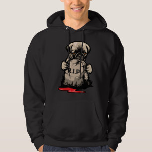 Moletom T-Shirt Clássico com Pedra Clássica de Cute Pug 95