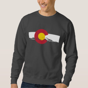 Moletom T-shirt da bandeira de Colorado - montanhas