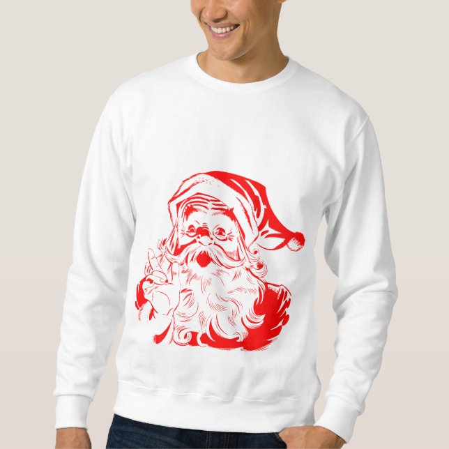 Moletom T-shirt de Papai Noel do Natal (Frente)