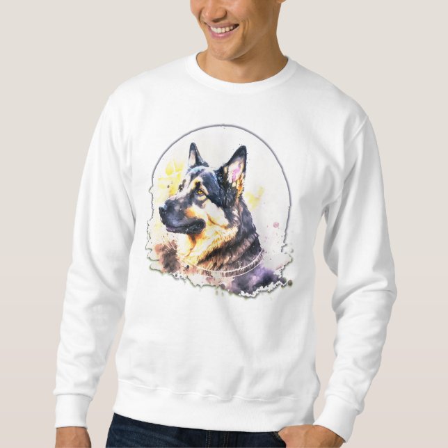 Moletom T-shirt do retrato do german shepherd (Frente)