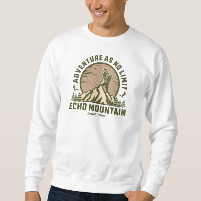 Moletom T-Shirt Sunset Da Montanha Retro Echo (Frente)