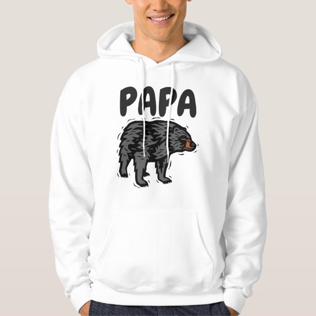 Moletom T-shirts e capuzes PAIS PAPA BEAR (Frente)