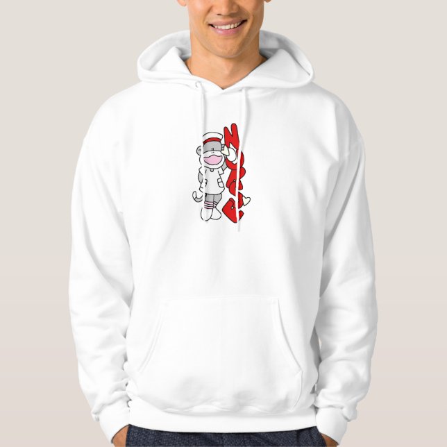 Moletom T-shirts e presentes para enfermeiros macacos-meia (Frente)