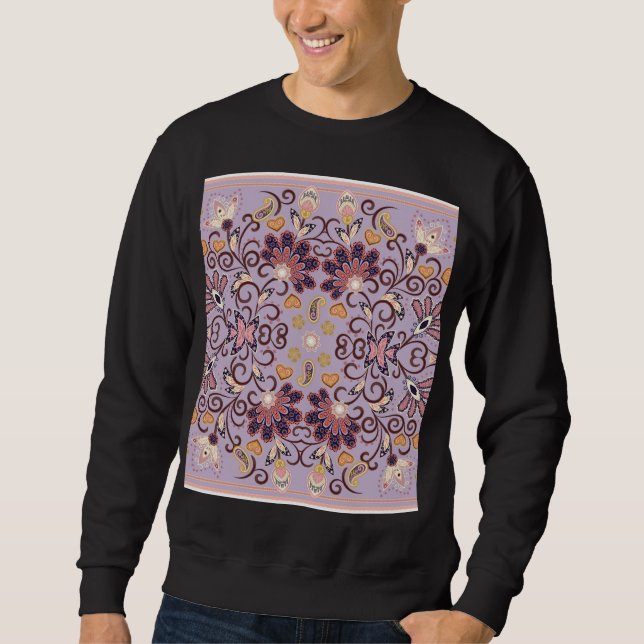 Moletom Tablete floral indiana: adorável padrão pastel (Frente)