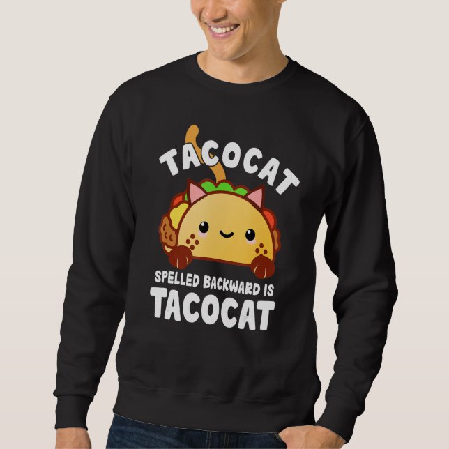 Moletom TacoCat Funny Mexican Food Cinco de Mayo Tacos Cat (Frente)