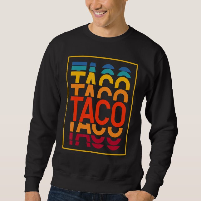Moletom Tacos Retro Cinco de Maio Terça-feira de Taco Vint (Frente)