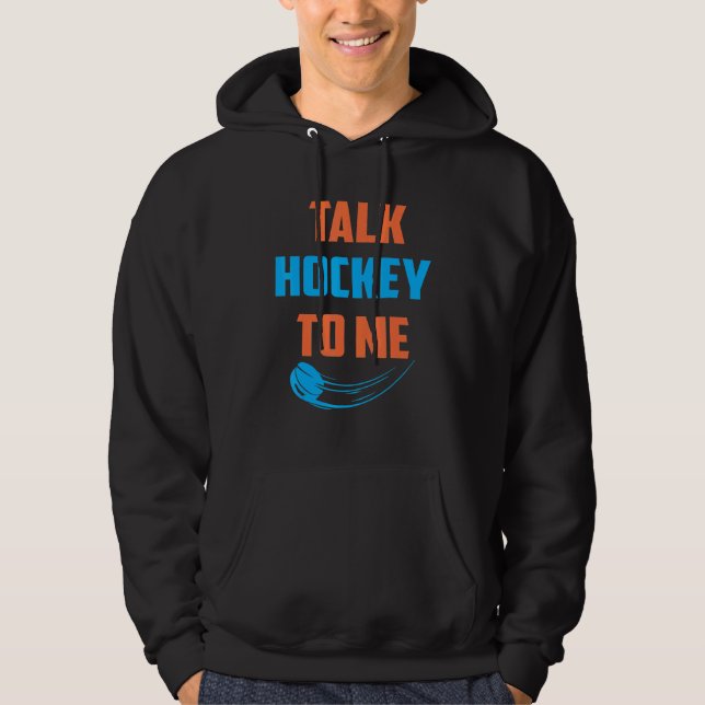 Moletom Talk Hockey To Me   Retro Designs   Present   (Frente)