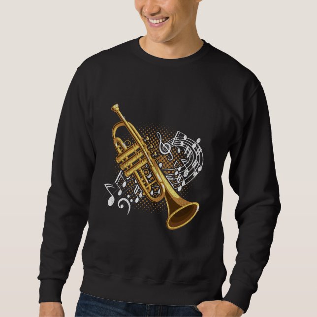 Moletom Tambor Musical Notes Jazz Music Art (Frente)