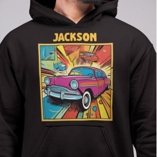 Moletom Tampa Personalizada Do Carro De Arte Pop Personali