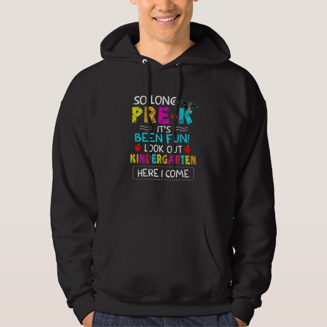 Moletom Tão Longo Jardim de Infância Pré-K Aqui Eu Venho P (Frente)