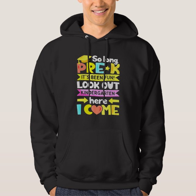 Moletom Tão Longo Jardim de Infância Pré-K Aqui Eu Vim Gra (Frente)