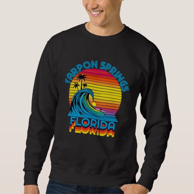 Moletom Tarpon Springs Florida Retro Throwback Surf & Beac (Frente)