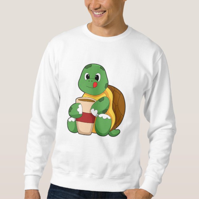 Moletom Tartaruga com copo de café (Frente)