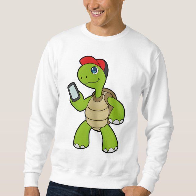 Moletom Tartaruga com telefone e chapéu (Frente)