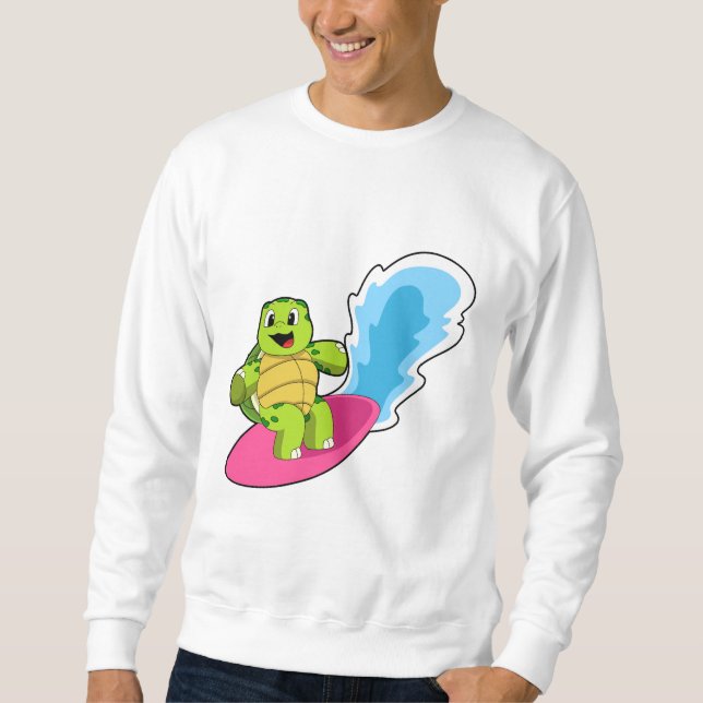 Moletom Tartaruga como Surfer com Surfboard (Frente)