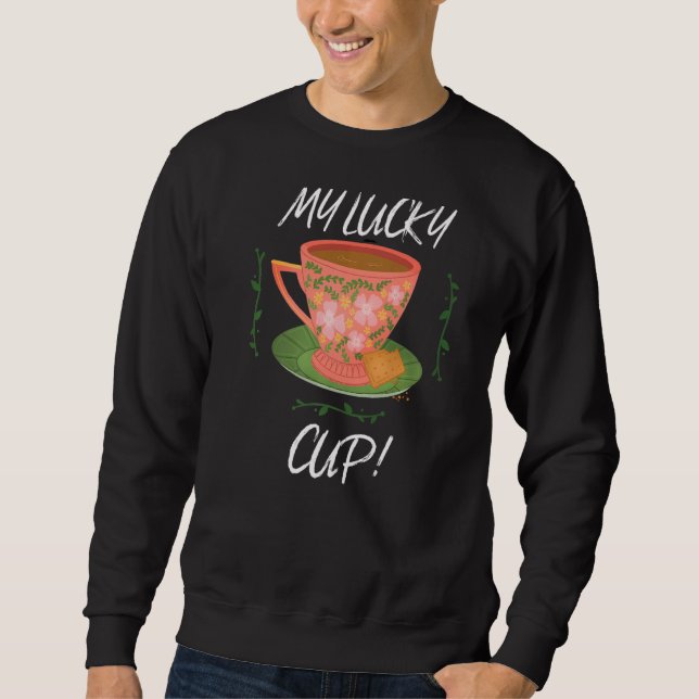 Moletom Tea Drinker é minha taça de chá sortuda (Frente)