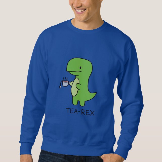 Moletom Tea-Rex, Dinossauro Fofo, Amante Divertido de Dino (Frente)