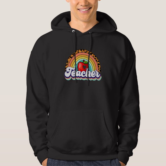 Moletom Teacher Boho Rainbow Teacher Student Back To Schoo (Frente)