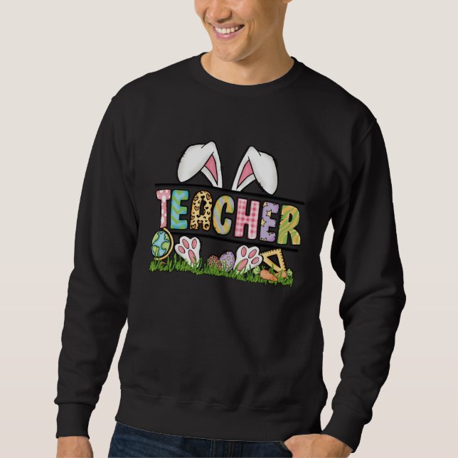 Moletom Teacher Easter Day 2023 One Hoppy Teacher Bunny Ea (Frente)
