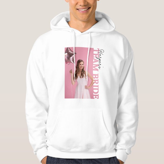 Moletom Team Bride Photo Hoodie | Personalised Hen Party  (Frente)