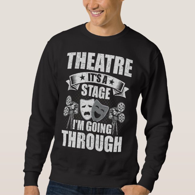 Moletom Teatro É uma Palco que estou passando pelo ator (Frente)