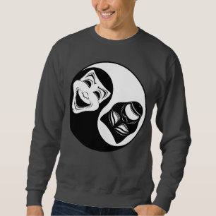 Moletom Teatro Yin Yang Design - Máscaras de Comédia e Tra