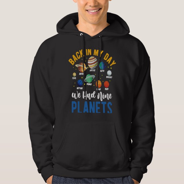 Moletom Telescópio de astronomia Plutão Nine Planetas Cosm (Frente)