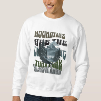 Moletom tema montanha belo cenário retrô design