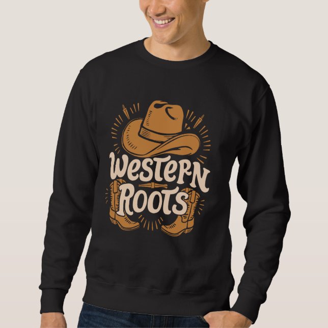 Moletom Tema Ocidental do Estilo de Vida do Cowboy Ranking (Frente)