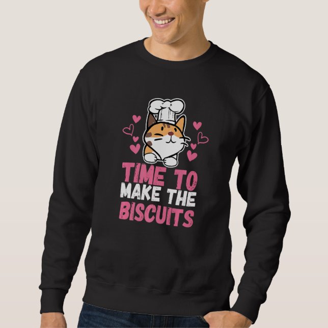 Moletom Tempo De Gatinho Bonito Para Fazer Os Biscoitos Um (Frente)