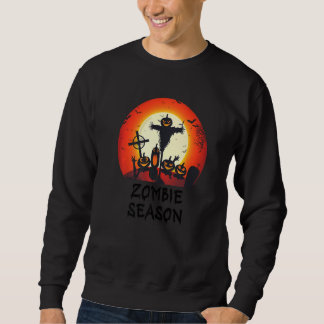 Moletom Temporada de Zumbi Cemitério Assustador ao Luar  C