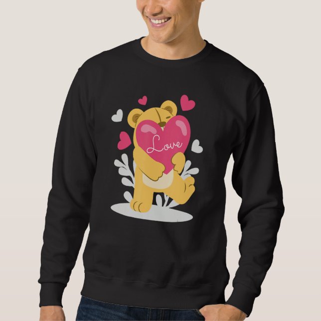 Moletom Tenderhearted Bear Valentines Day a Couple Matchin (Frente)