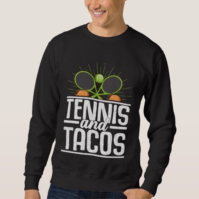Moletom Tennis And Tacos  Sports Player Expert Coach Graph (Frente)