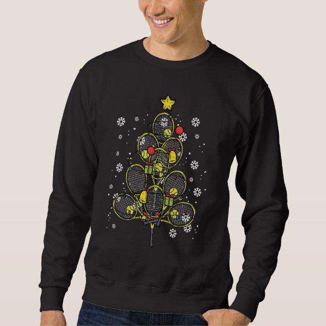 Moletom Tennis Christmas Tree Xmas Player Boys Girls Men W (Frente)