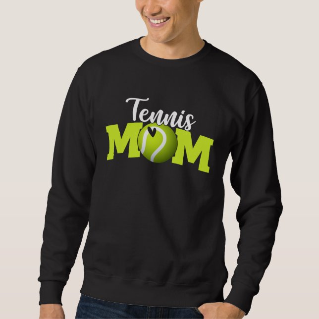 Moletom Tennis Mom Cute Letter Print Women Cute Mother's D (Frente)