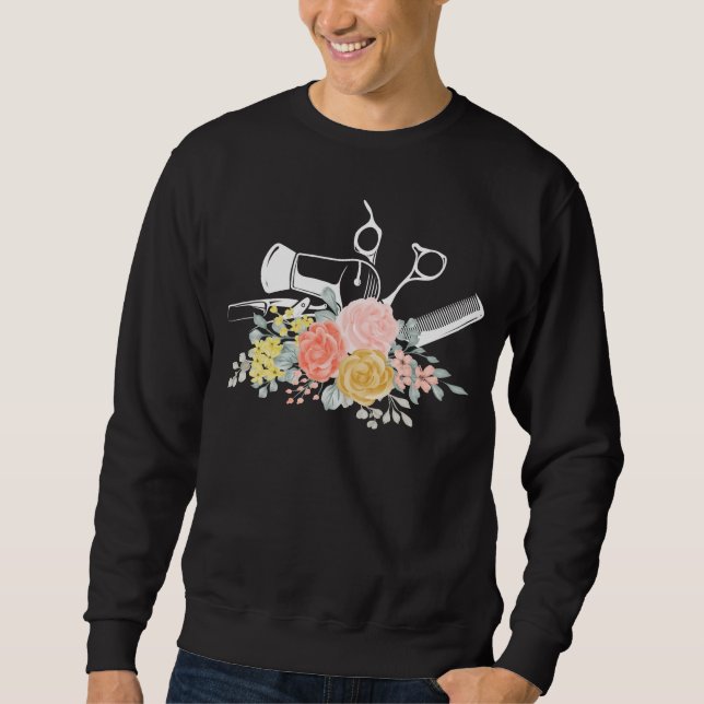 Moletom Tesoura-Flor Mulheres Cabeça-De-Cabelo (Frente)
