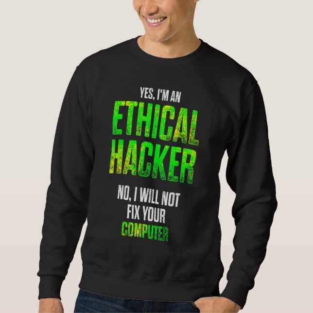Moletom Testor de Caneta de ti para cibersegurança do hack (Frente)