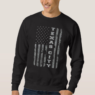 Moletom Texas City Texas American Flag