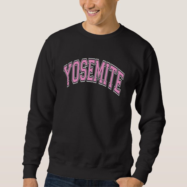Moletom Texto Cor-de-Rosa do Estilo Varsity da Califórnia  (Frente)