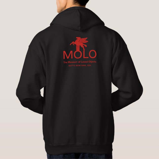 Moletom texto da lapela MOLO e cavalo atrás (Verso)