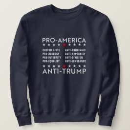 Moletom Texto Personalizado Anti-Trump Pro-America