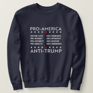 Moletom Texto Personalizado Anti-Trump Pro-America