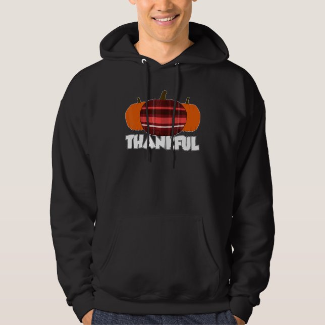 Moletom Thankfull Thanksgiving Pumpkin Flannel (Frente)