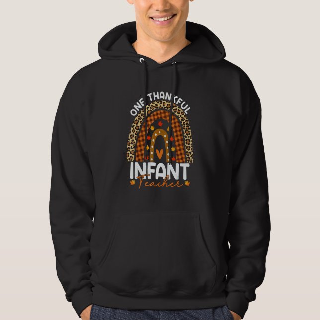 Moletom Thanksgiving Rainbow Leopard One Thankful Infant T (Frente)