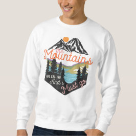 Moletom The Mountains Are Calling Vintage Hiking Adventure