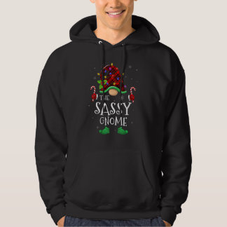 Moletom The Sassy Gnome Buffalo Plaid Matching Family Chri