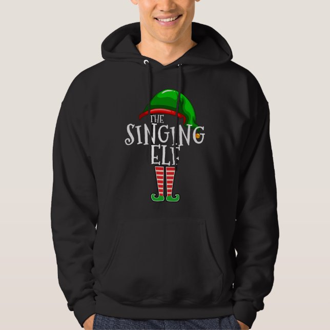 Moletom The Singing Elf Group Matching Family Christmas Gi (Frente)