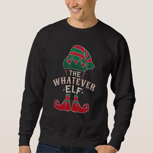 Moletom The Whatever Elf Cute Ugly Christmas Sweater Famil (Frente)