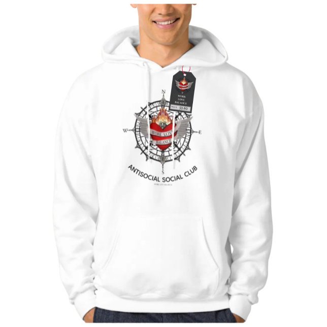 Moletom The WORK LOVE BALANCE Antisocial club (Criador carregado)